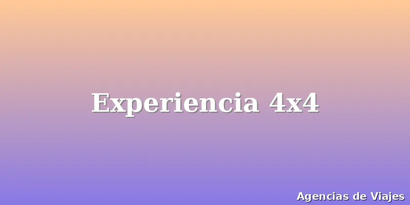 Experiencia 4x4